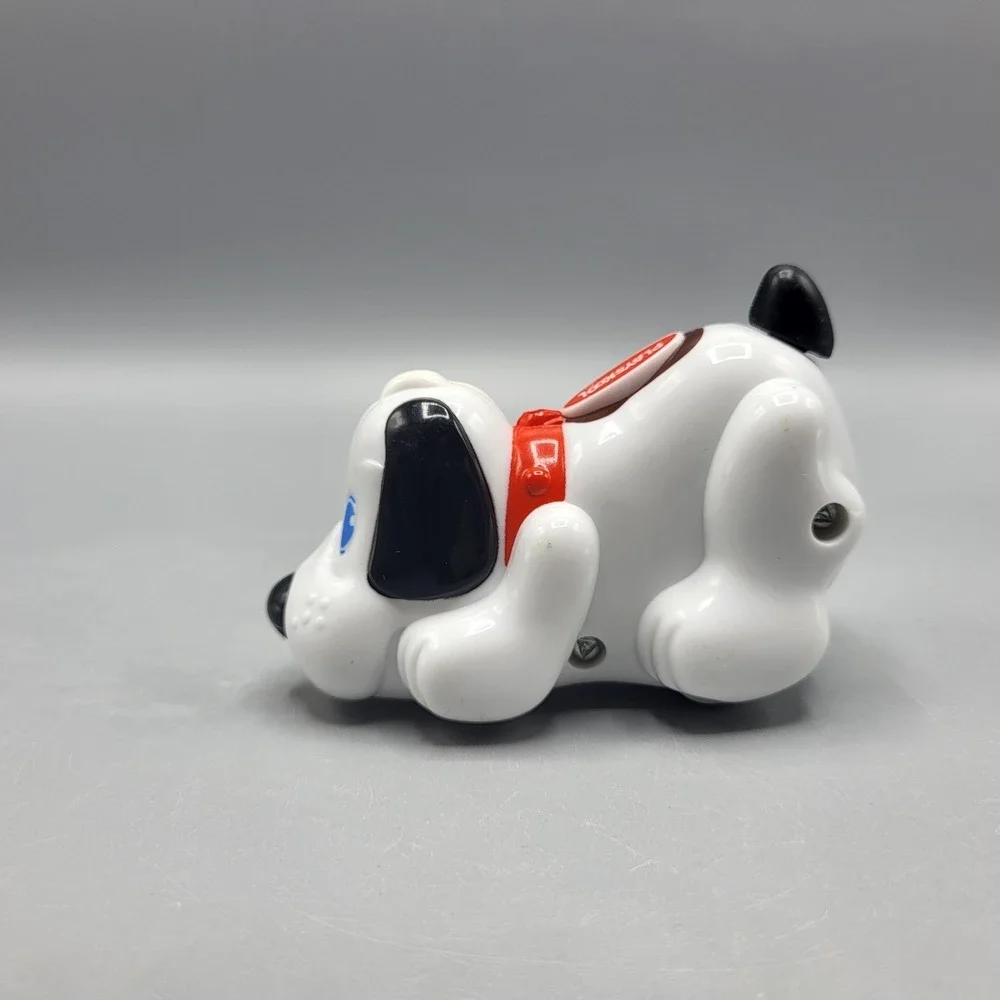 Playskool Puppy Dog Rolling Toy Wendy's Kids Meal 2001 Vintage White Black Red